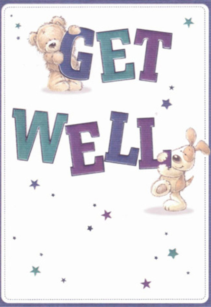 This illustrated get well card overflows with reassurance and optimism, inspired by the heartfelt community in Harold Hill. At its center, a plush teddy bear and a floppy-eared puppy share the task of spreading cheer, their expressive faces filled with warmth and innocence. Around them, twinkling star motifs in purples and aquas reflect the imaginative energy seen in local Harold Hill gatherings and community celebrations. Each letter of the bold, oversized 'Get Well' typography is shaded with careful highlights and shadows, grounding the design and making the message feel both immediate and sincere. The textured depiction of the bear's soft fur and the puppy's velvety ears creates a nearly tangible sense of comfort, reminiscent of petting a real companion in the comfort of home near Dagnam Park. Sprinkled stars and the crisp white backdrop evoke a sensation of clarity and hope, while the overall mood channels the gentle encouragement found throughout Harold Hill. Delivered with a lovingly crafted bouquet from a local florist, this card brings a tactile dose of positivity and heartfelt care to anyone on the mend.